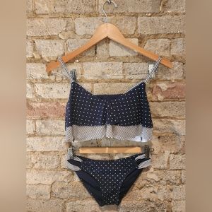 Bikini swim suit. Navy blue stars and stripes. Sz small.